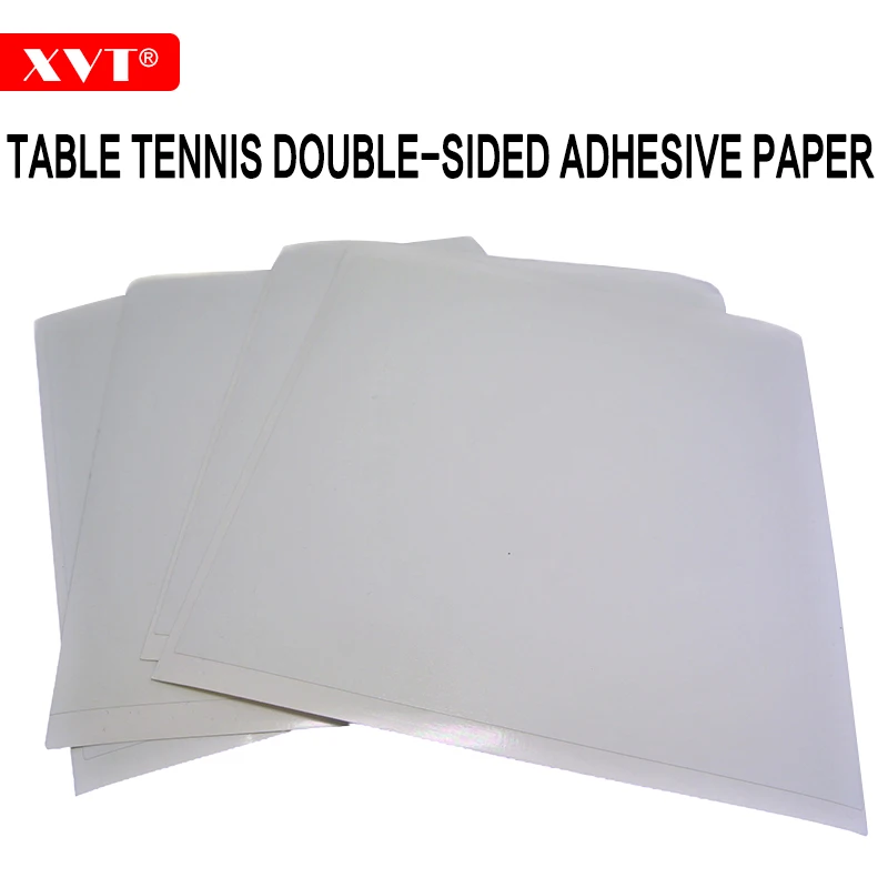 XVT Table Tennis Double Sided Adhesive Paper Ping Pong Rubber Glue Paper Easy-to-use Adhesive for Ping Pong Racket 1/2/4/10pcs