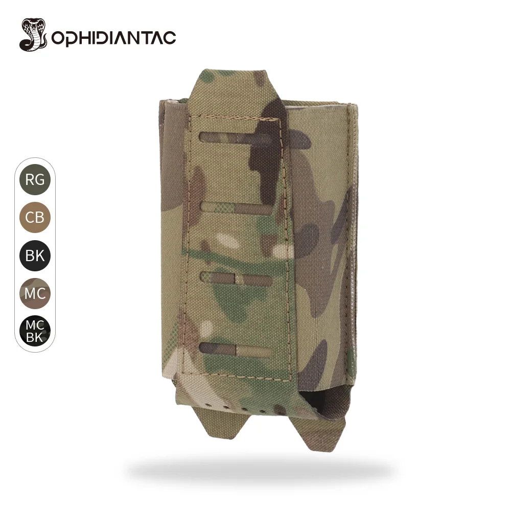 OPHIDIANTAC Quick Pull MOLLE Mount Elastic Mag Holder Clip Mag Pouch for Plate Carrier and Belt