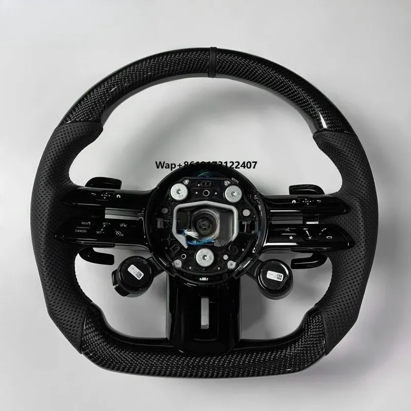 Sports Style Carbon Fiber Steering Wheel Suitable for  W205 W222 W213 A45 W213 E320 E200 E300 E350 E43 E63 W204