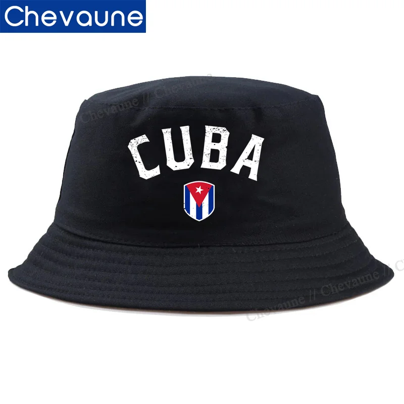 

Vintage Cuba Flag Design Bucket Hats High Quality Caps Sun Shade Fashion Classic Outdoor Summer Teams Fans Fisherman Caps Unisex