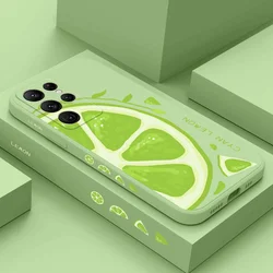 Fresh Lemon Phone Case For Samsung Galaxy S25 S24 S23 S22 S21 S20 Ultra Plus FE S10 S9 S10E Note 20 ultra 10 9 Plus Cover