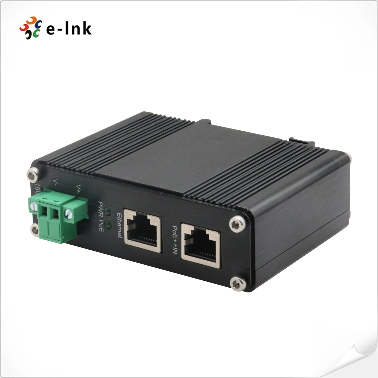 Industrial 10 100 1000Mbps 802.3bt PoE++ Splitter Output Voltage 12VDC
