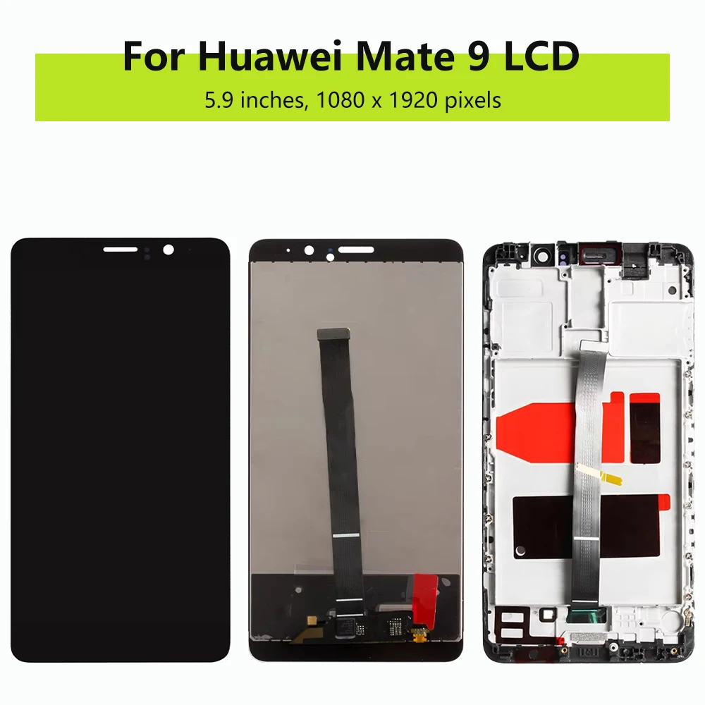 5.9\'\' IPS LCD For Huawei Mate 9 LCD Display with Frame Touch Screen Digitizer Assembly For Mate9 LCD MHA-L29, MHA-L09, MHA-AL00