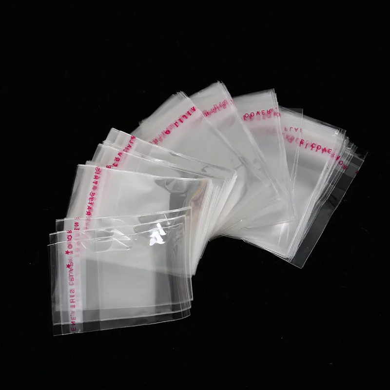 100 pieces, transparent self-adhesive bag for food and candy storage, OPP plastic bag, sealable, waterproof, gift, packaging bag