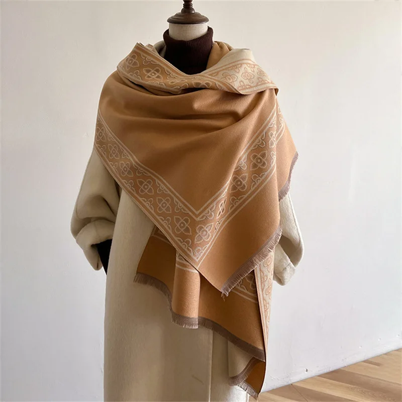 Bufanda de cachemir de imitación para mujer, chal de lujo para exteriores, suave, 180x65cm, Simple, nuevo, Otoño e Invierno