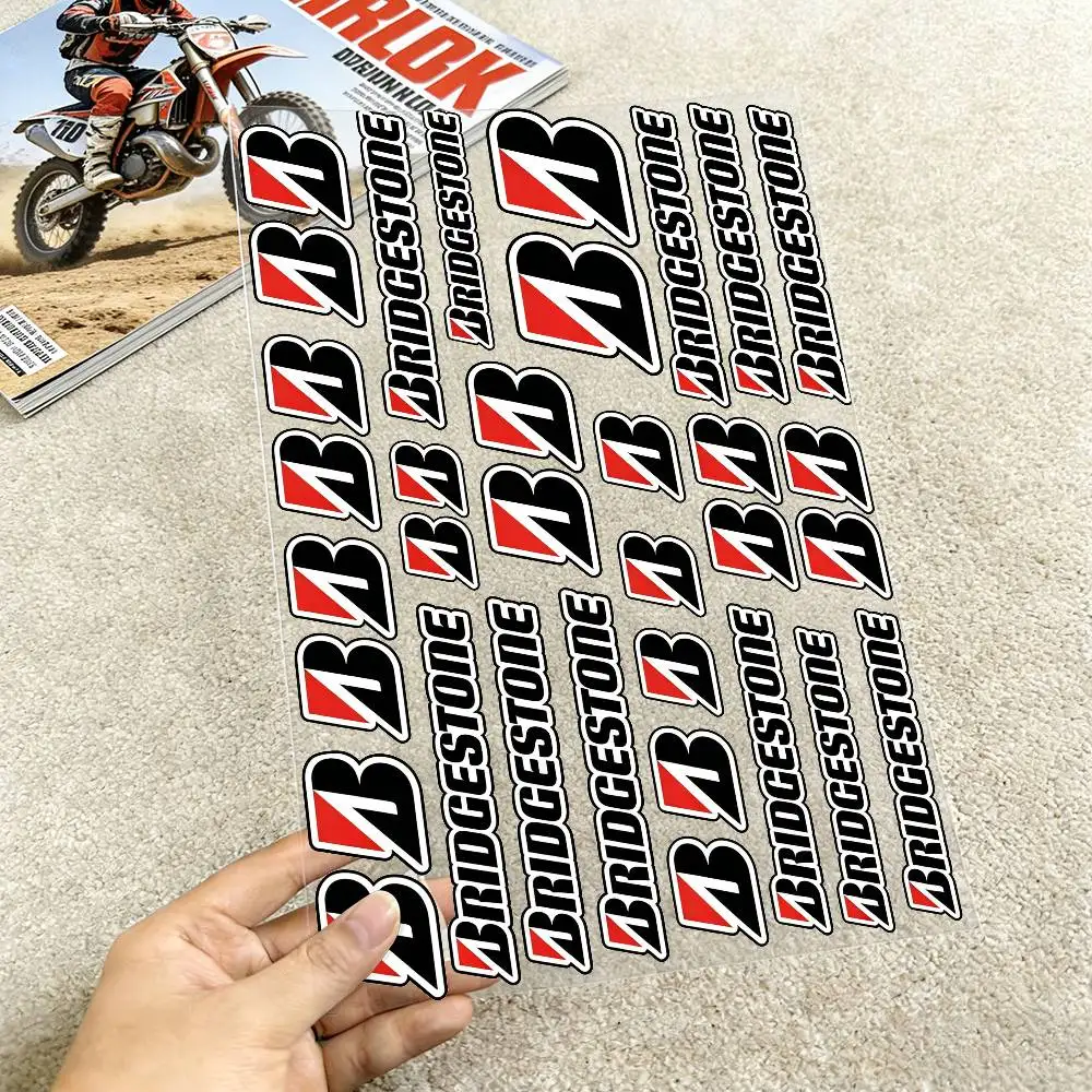 

Laser For Bridgestone Motorcycle Reflective Stickers Waterproof Decals For Helmet Scooter Fuel Tank Toolbox Racing