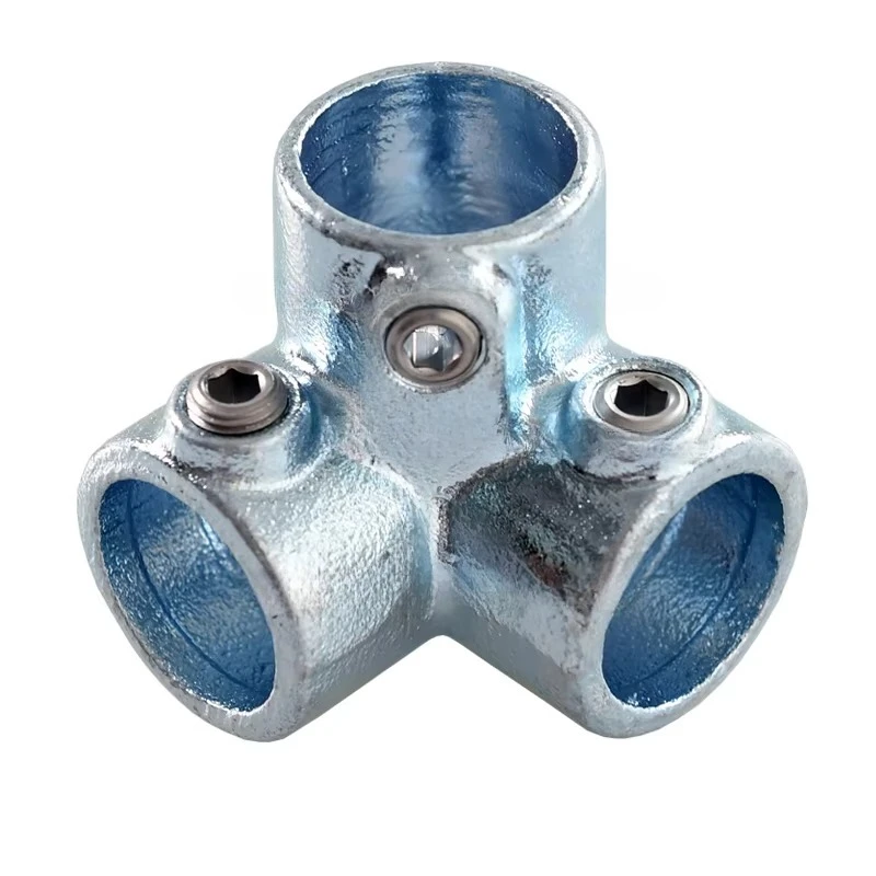 1PC 42mm 1.2-inch Galvanized Steel Pipe Iron Connector DIY Guardrail Fence Naughty Fortress Round Tube Welding Free Fixing Part