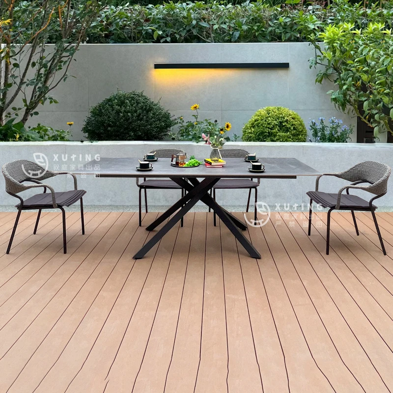 กาแฟมือถือสวนเฟอร์นิเจอร์ชุดเก้าอี้กลางแจ้งโต๊ะศึกษาตารางร้านอาหารจัดการประชุมหรูหราโป๊กเกอร์ Mesa Salon เฟอร์นิเจอร์