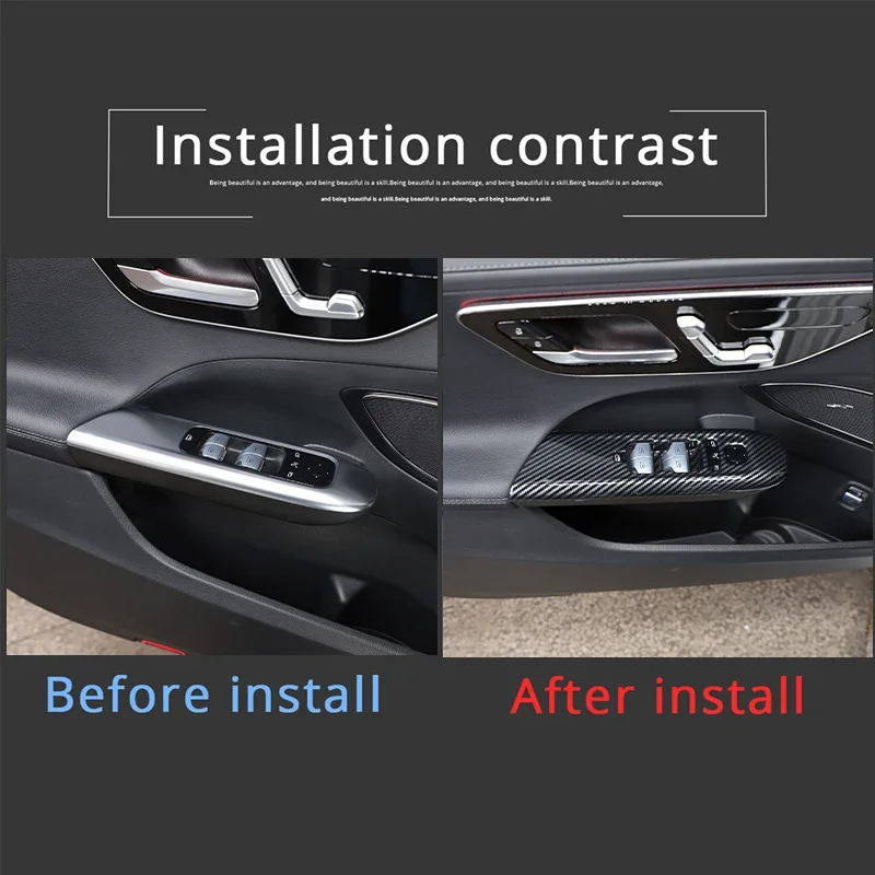 For Mercedes Benz C Class W206 C200 C260 2022 Car Glass Lift Decorative Panel ABS Interior lifting frame protection accessories