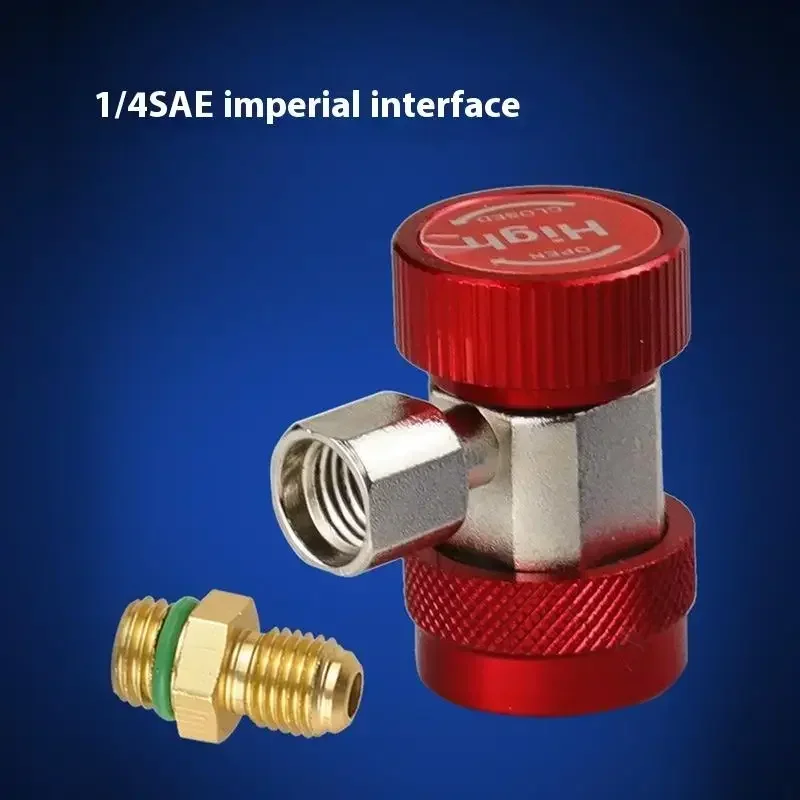 1 Buah Perlengkapan Selang Adaptor Pendingin R134a Efisiensi Unggul Aksesori Konversi Coupler Tekanan Rendah Tinggi A/C Otomotif