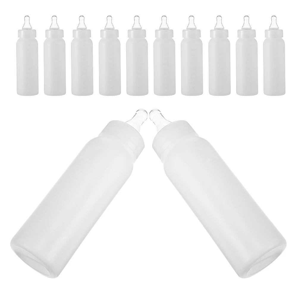 

12 Pcs Pet Bottle Animal Milk Bottles Small Drinking Tools for Lambs Goat Feeder Sheep Nursing Livestock Calf Bottle Easy