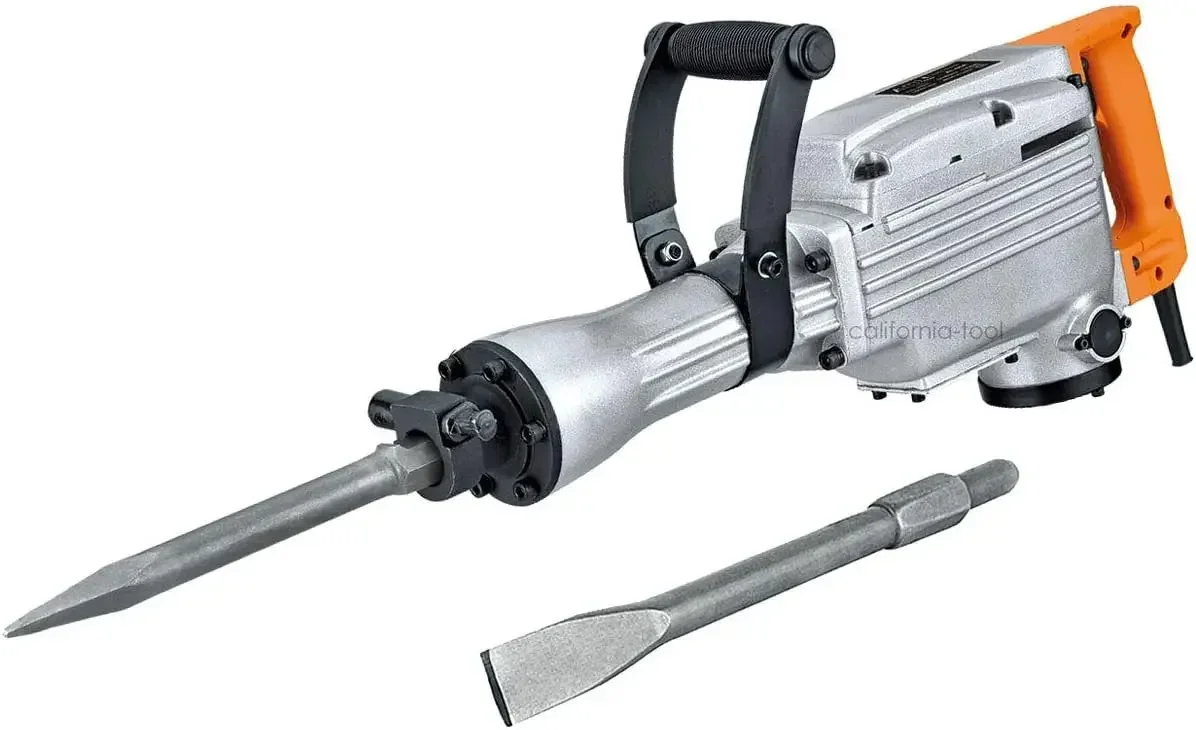 Electric Demolition Jack Hammer 1400 BPM Concrete Breaker, includes Point and Flat Chisels (Model: CDH65A)