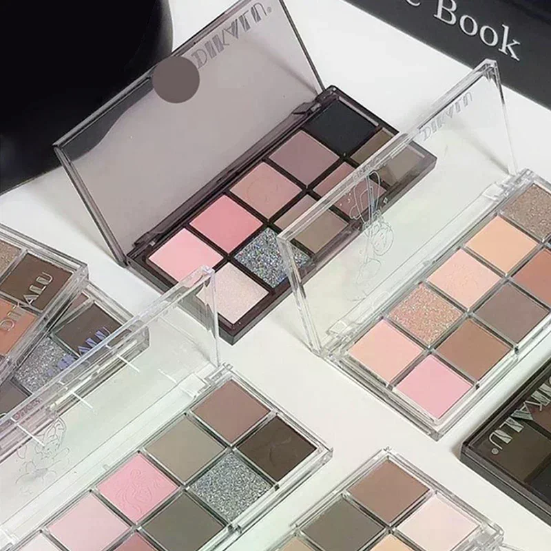 

DIKALU 12-Color Low Saturation Eyeshadow Palette All Matte Tea Apricot Eye Makeup Palette Daily Earth Makeup Long Eye Shadows