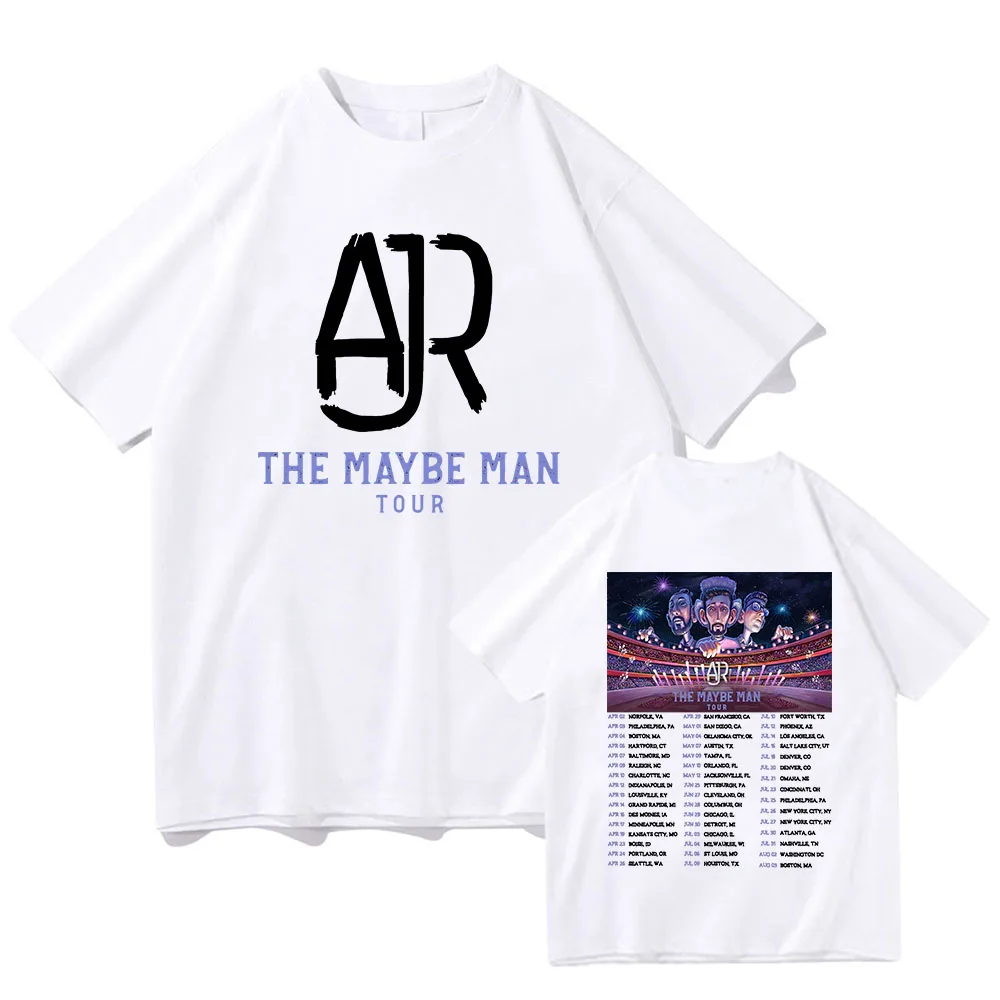 Music Band AJR Graphic T-shirt The Maybe Man 2024 Tour Tee-shirt Camisetas High Quality Cotton Men/women Tshirt Ropa Mujer Tees