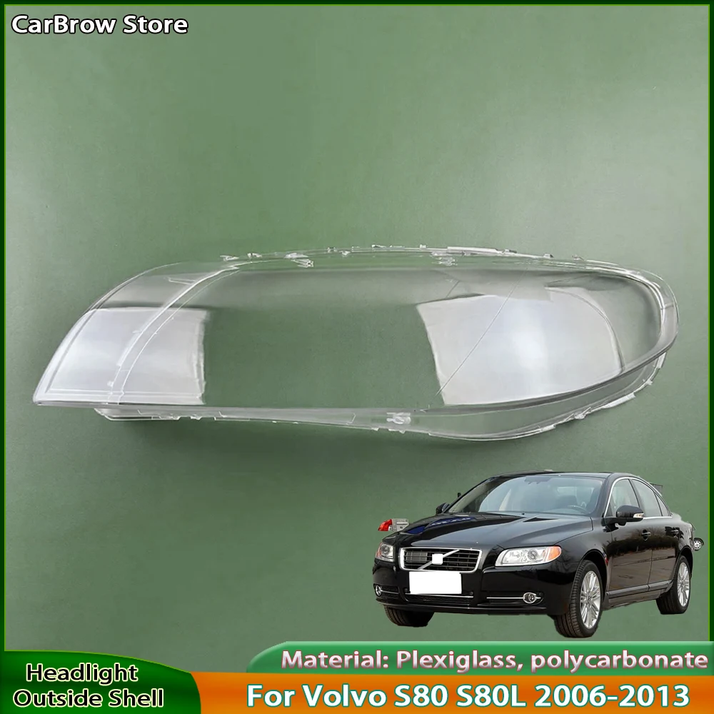 

Фары прозрачный абажур корпус лампы для Volvo S80 S80L 2006-2013 передняя фара автомобиля крышка линзы маски