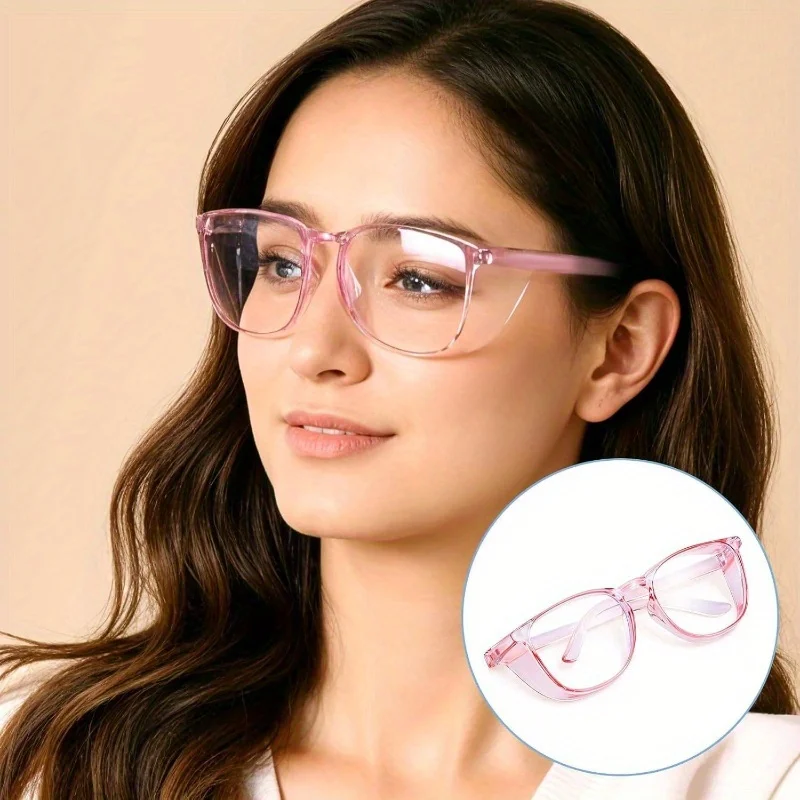 

Anti Fog Glasses with Side Guard - Scratch Resistant Transparent Lenses, Compatible with Anti Fog Solutions