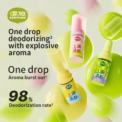 Toilet deodorizer air freshener a drop of fragrance to eliminate odor and an aromatic toilet with deodorizing elements