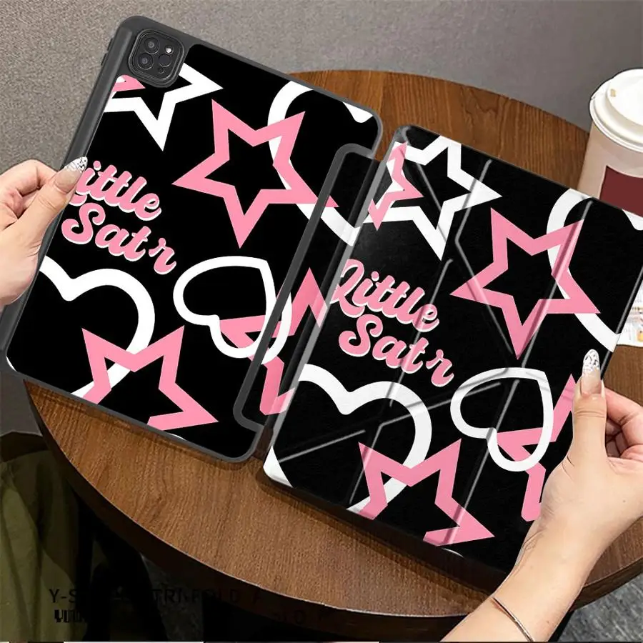 Holder Cover Tablet Case For iPad Air 4 5 M3 M2 M4 11inch Mini 6 7 Pro 2025 Pro 11th 10th 9th 8th 7th 12.9inch Cute Five-pointed
