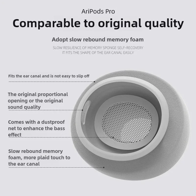 سدادات أذن من رغوة الذاكرة SML أطراف أذن لأجهزة AirPods Pro سماعات أذن إسفنجية لأجهزة Apple AirPods Pro2 استبدال سماعات أذن مريحة