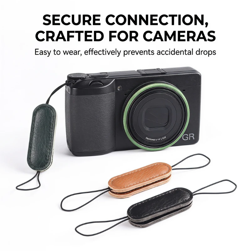 Genuine Leather Camera Finger Ring Strap for Ricoh GR