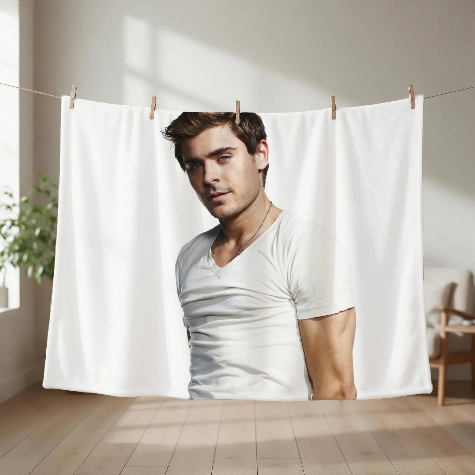 Handsome Efron Throw Blanket couch cozy soft plush fuzzy picnic outdoor blanket