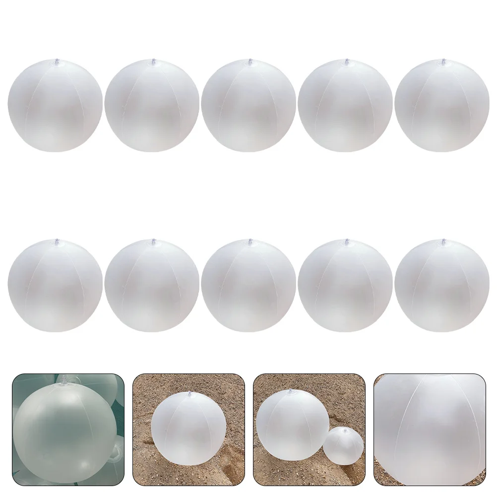 10 Uds. Pelota de playa de juguete decoración LED suministros para niños fotografía inflable portátil blanco interesante niño delicado