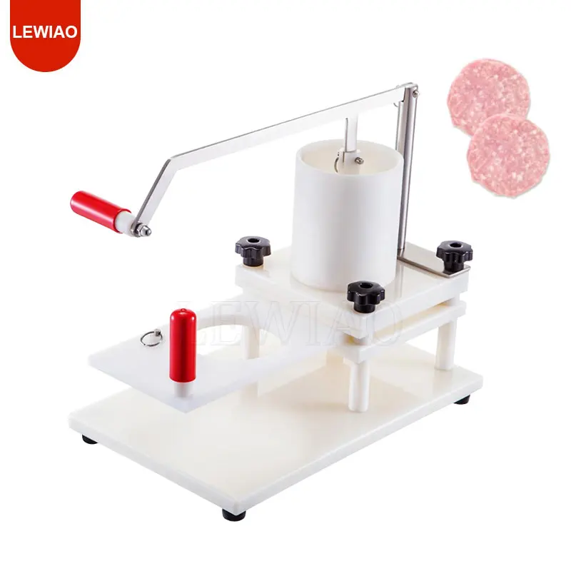آلة تشكيل همبرغر بلاستيكية بنمط جديد تصدير ضغط اليد آلة همبرغر البولي ايثيلين آلة صنع رغيف اللحم