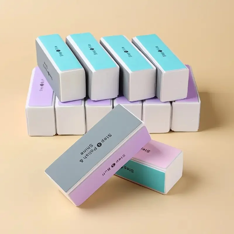 New 6-piece set of nail file, sanding block, sanding tool, pedicure polishing tool, nail polishing device, nail art sponge bu