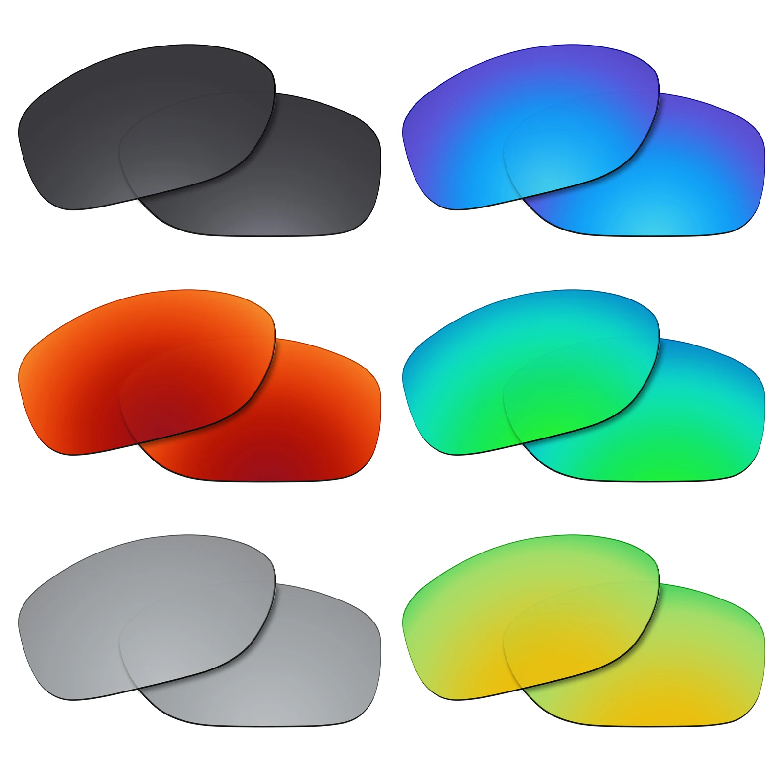 OOWLIT Polarized Replacement Lenses for Oakley Pit Bull OO9127 & Pit Bull Asian Fit OO9161 Sunglasses - Multi Color