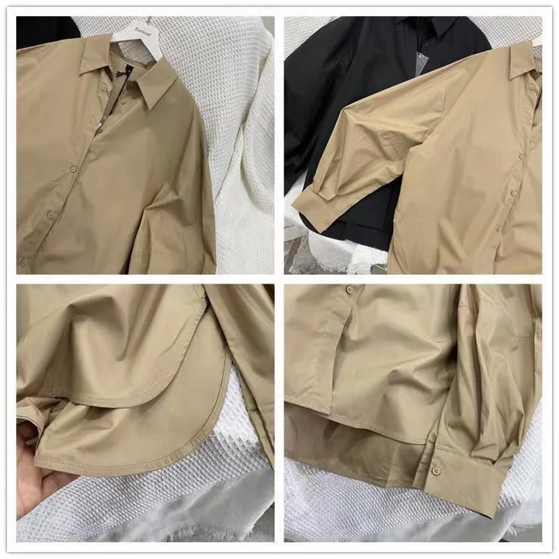 Printemps automne grande taille femmes irt décontracté longue Sve Faion Design vêtements d'extérieur décontractés couleur Pure trajet Sle coupe régulière