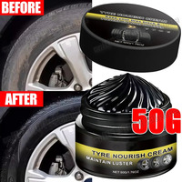 50g Car Tire Wax Retreading Coating Wheel Polishing Rubber Parts Gloss Enhancer Waterproof Shiny Paste for Audi Benz Jaguar