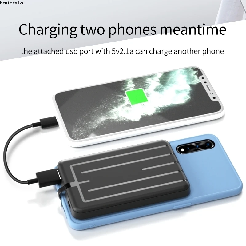 10000mAh Smart battery charger case For Xiaomi Redmi Note 9 Pro Max Magnetic power bank Redmi Note 9S charging Case with battery
