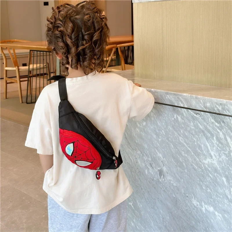 Cute chest bag for boys and girls, fashionable and creative small bag, cartoon waist bag, stylish shoulder messenger bag