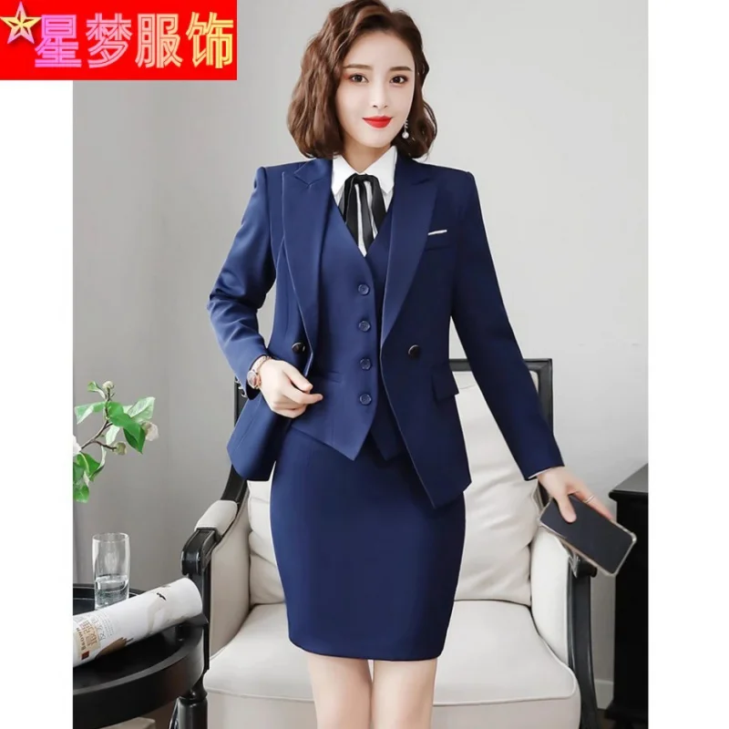 957 Business Suit Women\'s Autumn Fashion Temperament Korean Style Suit College Student Interview Business Formal Wear Suit Overa