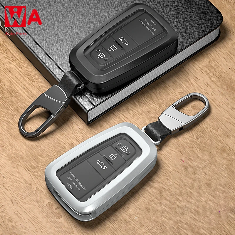 

Aluminium Alloy+TPU Car Remote Key Cover Key Case For Toyota Camry Corolla C-HR CHR Prado RAV4 Prius 2/3/4 Buttons Remote Key