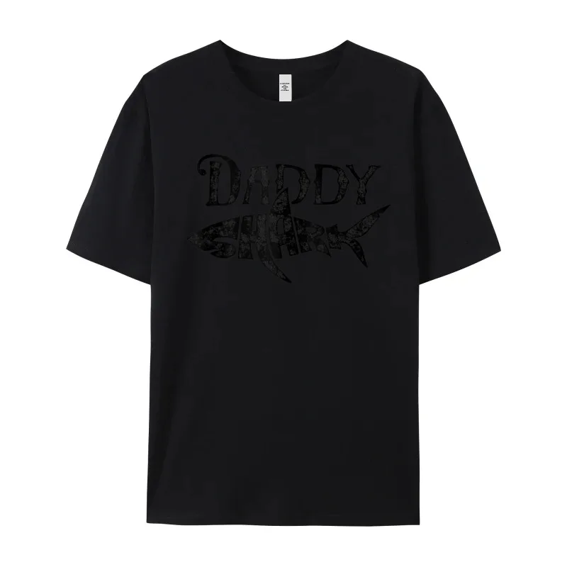 Daddy Shark Family Matching Jawsome T-shirts Graphic Summer Pure Cotton Round Collar Mens Tops Tees Tshirts NEW YEAR DAY