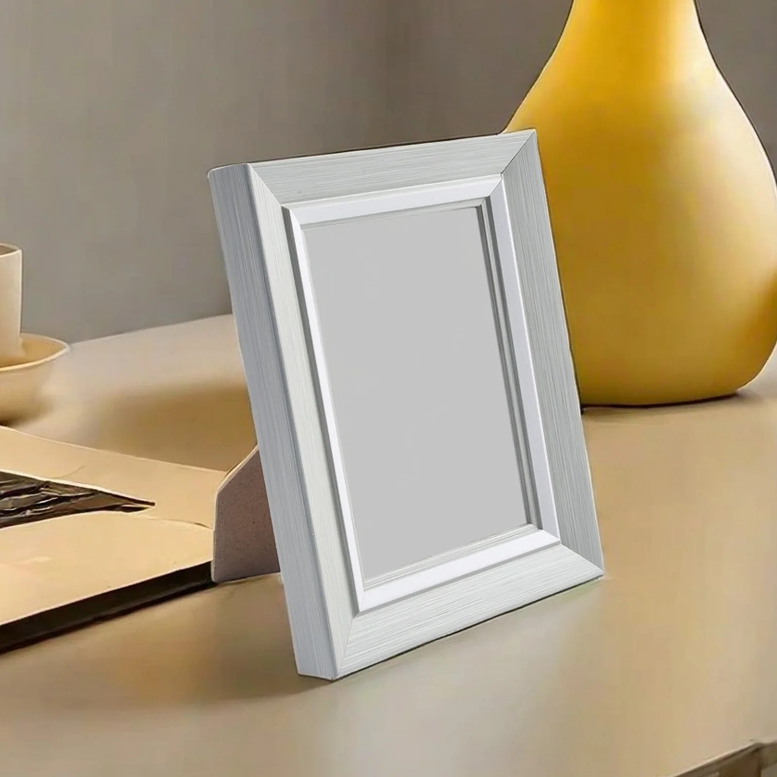 Classic Style Resin Photo Frame with MDF Back Panel Compatible with Multiple Photo Sizes Including 5 6 7 8 10 Inch and For A4