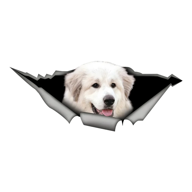 DK518# Cute Great Pyrenees Car Decals Bumper Window Animal Stickers Car Accessories Waterproof Vinyl Material