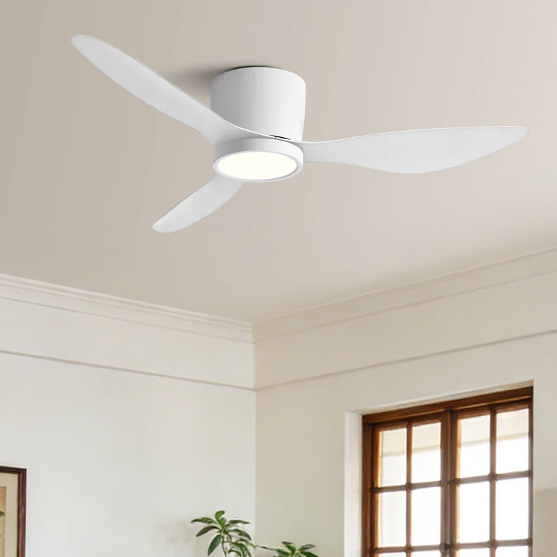 Ceiling Fan With Light,42 Inch/52 Inch Low Profile Ceiling Fan with remote control, For Indoor and Covered Outdoor