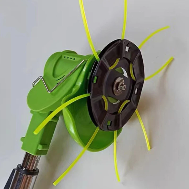 Steel Lawn Mower Head Free 4 Lines Replacement forGasoline/Lithium Grass Trimmer Head Removal Of Garden Weed Brushcutter Part