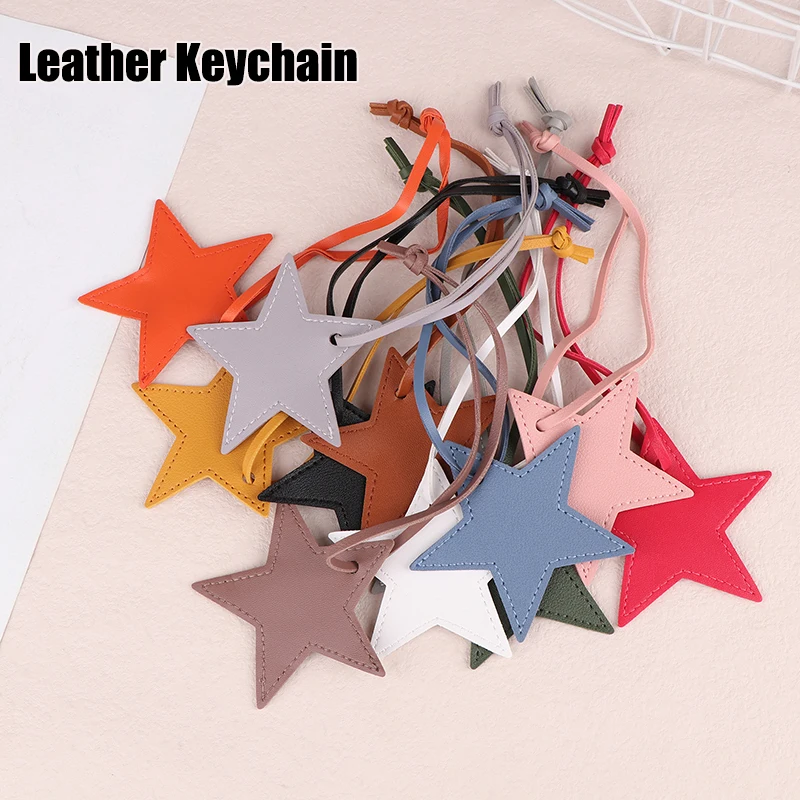 

Star PU Leather Tassels Keychain Charms Tassels Five-pointed Star Tassels For Jewelry Making Key Chain DIY Craft Accessories