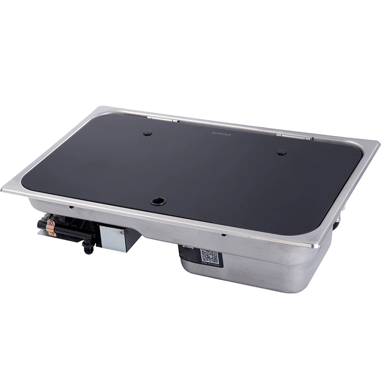 RV Wash Sink Gas Stove Yacht One Burner Gas Cooktop With Glass Lid For Camping Car Trailer