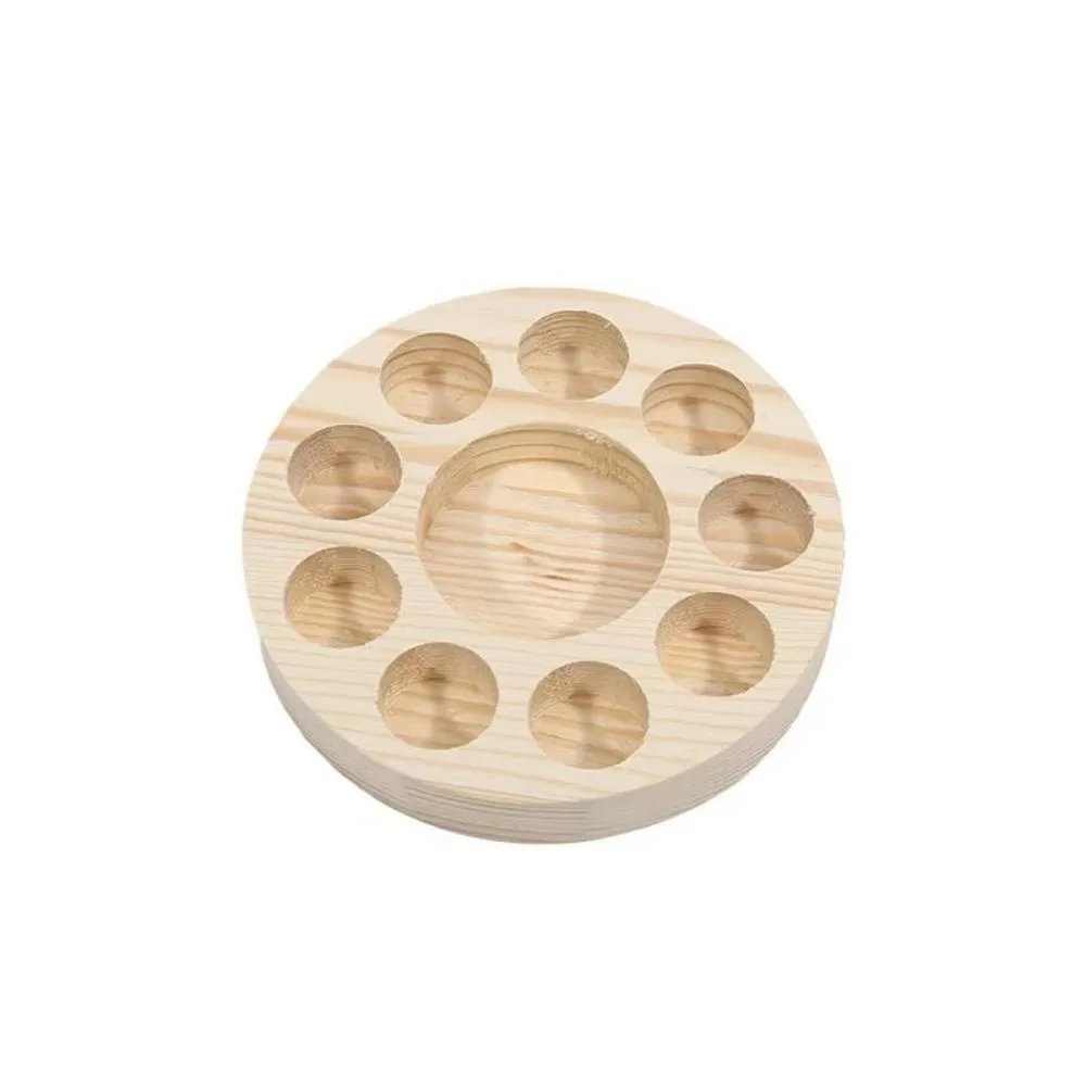 New 10 Holes Essential Oil Display Stand Wooden Round Perfume Storage Rack Smooth Shelf Rack For Oil Bottle Organizer