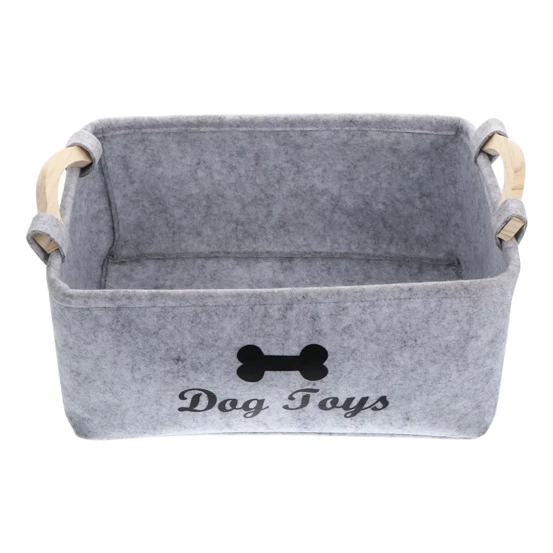 

Dog Toy Basket Pet Storage Box Bin Organizer Toys Felt Cat Accessory Container Bins Baskets Accessories Containers Organizing