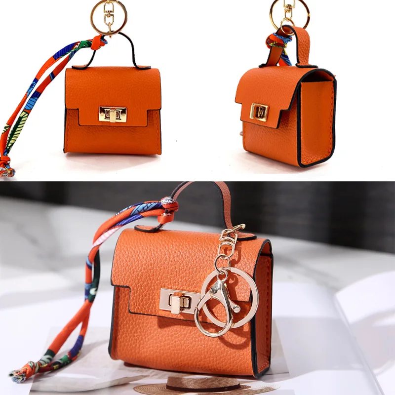 Mini Hanging Small Home Light Luxury New Fashion Decoration  Envelope Headphone Leather Purse Leather Pendant Mini  Keychain