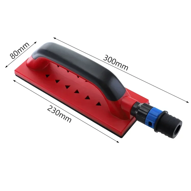 Square Manual Sanding Board with Vacuum Cleaner Red Sanding Sponge Block Dust-free Block Grinding and Polishing Tool