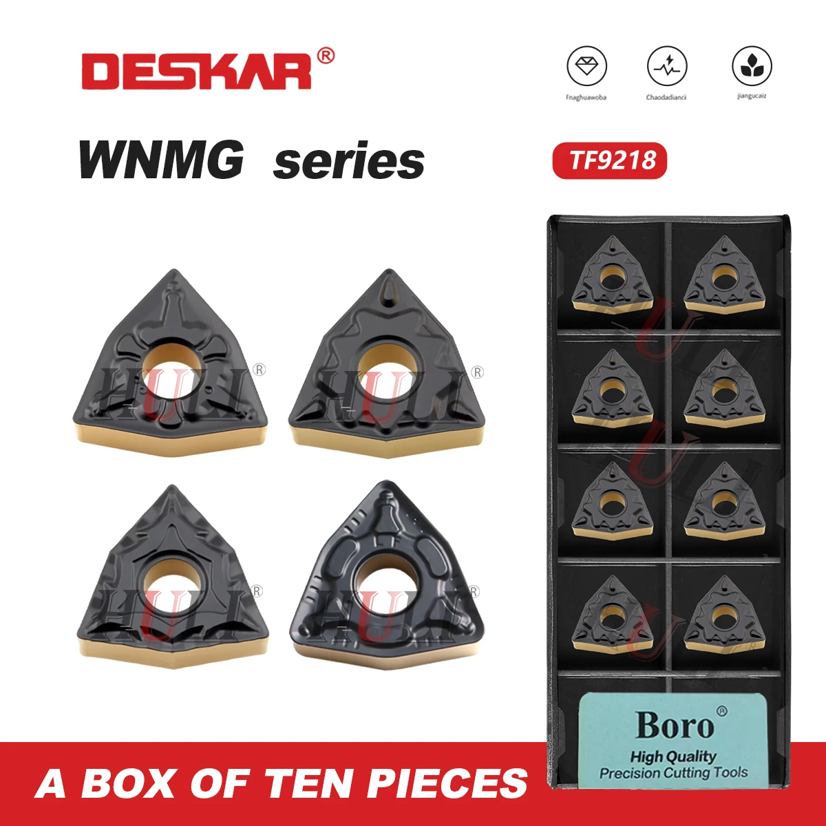 

DESKAR 100% оригинальный токарный станок с ЧПУ WNMG080408/080404/080412TM/CM/HQ/CQ TF9218 Токарные инструменты для наружных кругов Инструмент с треугольным лезвием