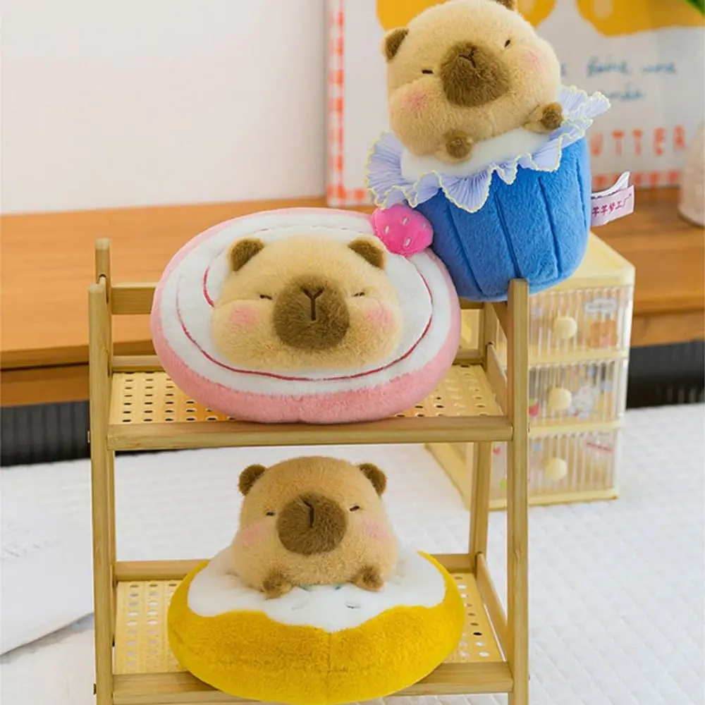 Flauschiges Plüsch-Capybara-Plüschtier, Mini-kreatives Dessert, Capybara-Plüschtier, Cartoon-Tier-Dessert, Capybara-Puppe für Kinder