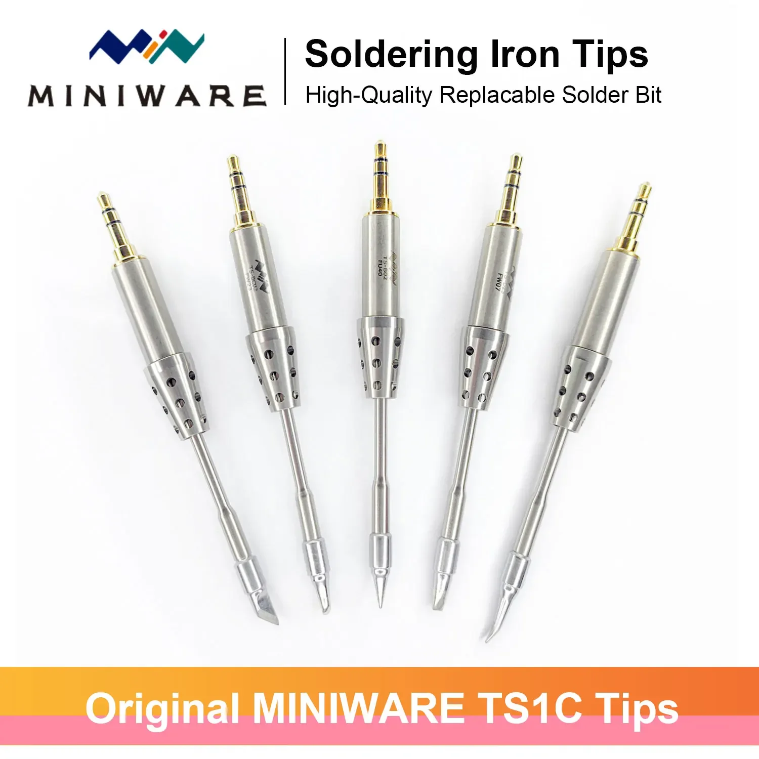 MINIWARE TS80P TS80 TS1C Original High-quality Soldering Iron Tips Welding Equipment Tools TS-BC02 K4 J02 D25 B02 Tip mineware