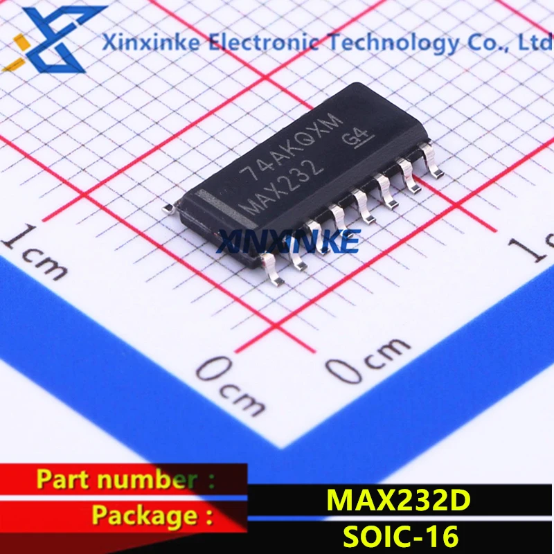 MAX232D MAX232 SOIC-16 RS-232 Interface IC Dual EIA-232 Driver Full Duplex Transceivers Chip Brand New Original